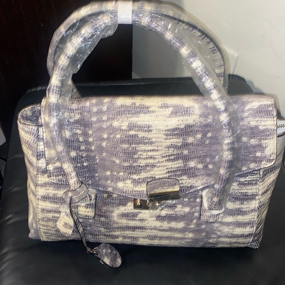 Cream and Gray Purse